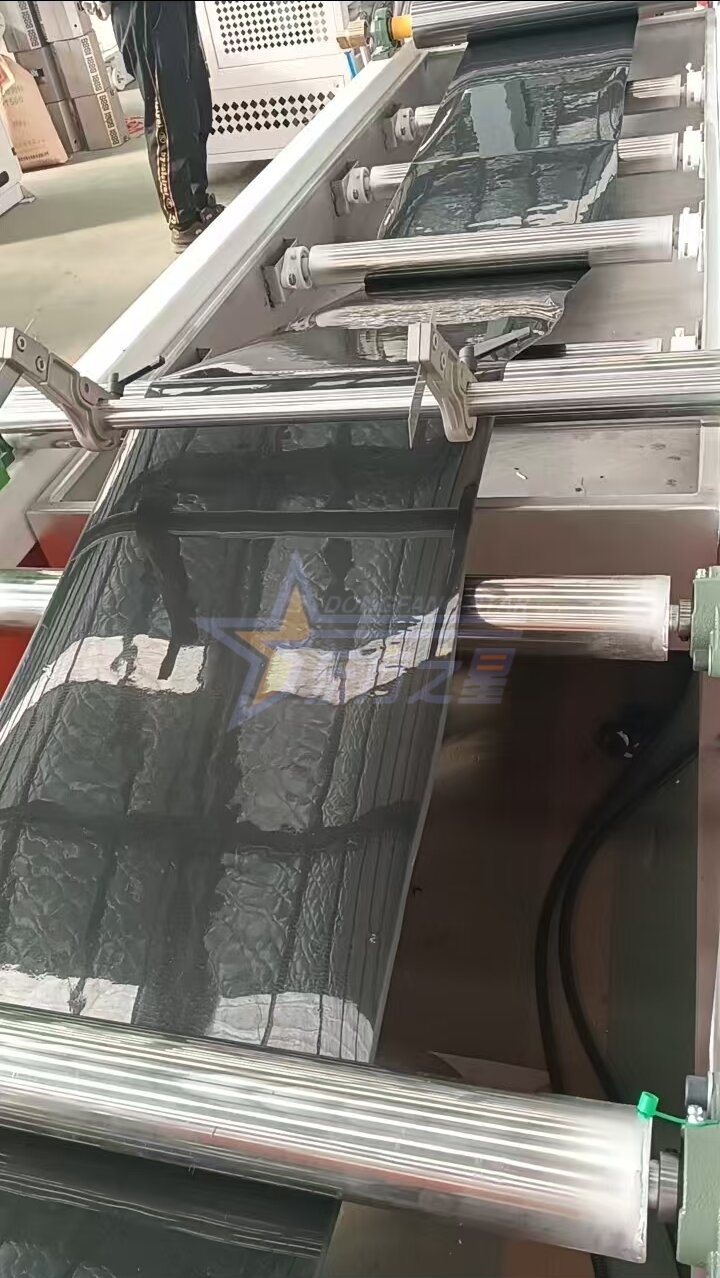 고객이 PP/PS 육묘 트레이 시트 생산 라인 현장 시운전을 위해 칭다오 EASTSTAR 공장을 방문했습니다.